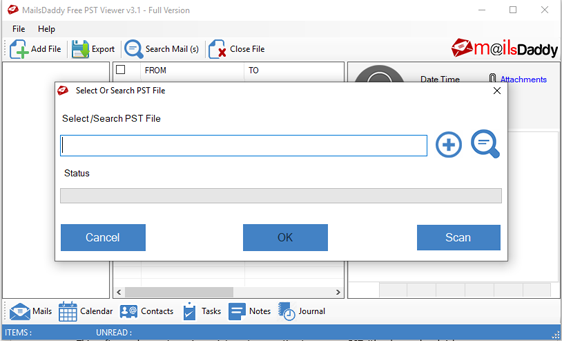 Search and Browse PST Files
