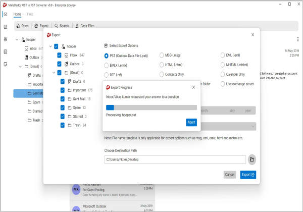Export OST to PST