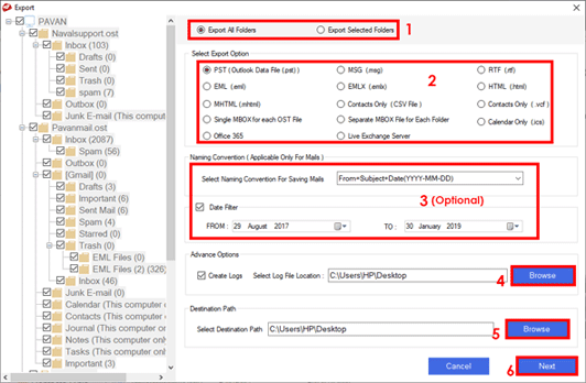 Export OST to PST