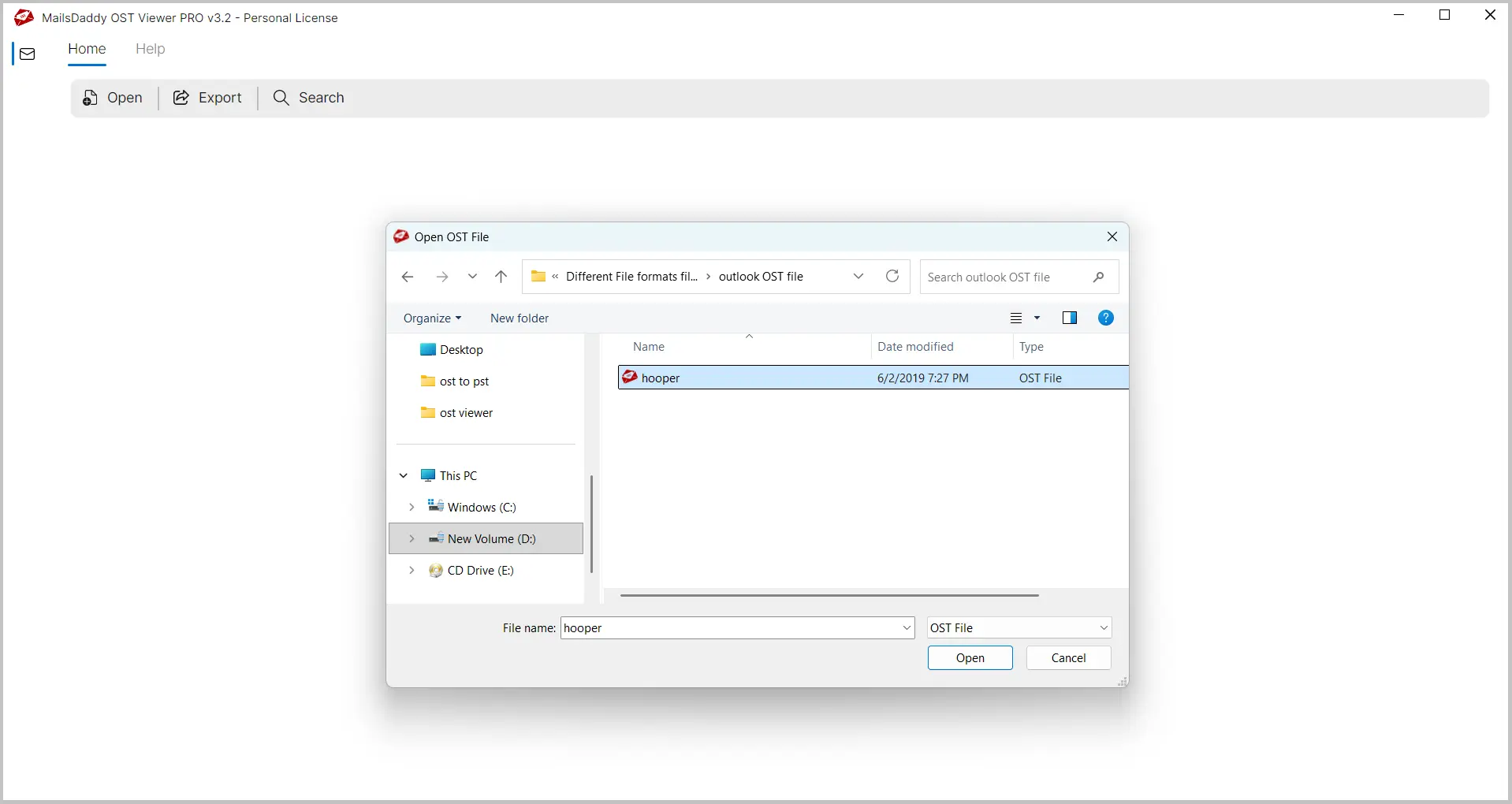 Preview PST mailbox
